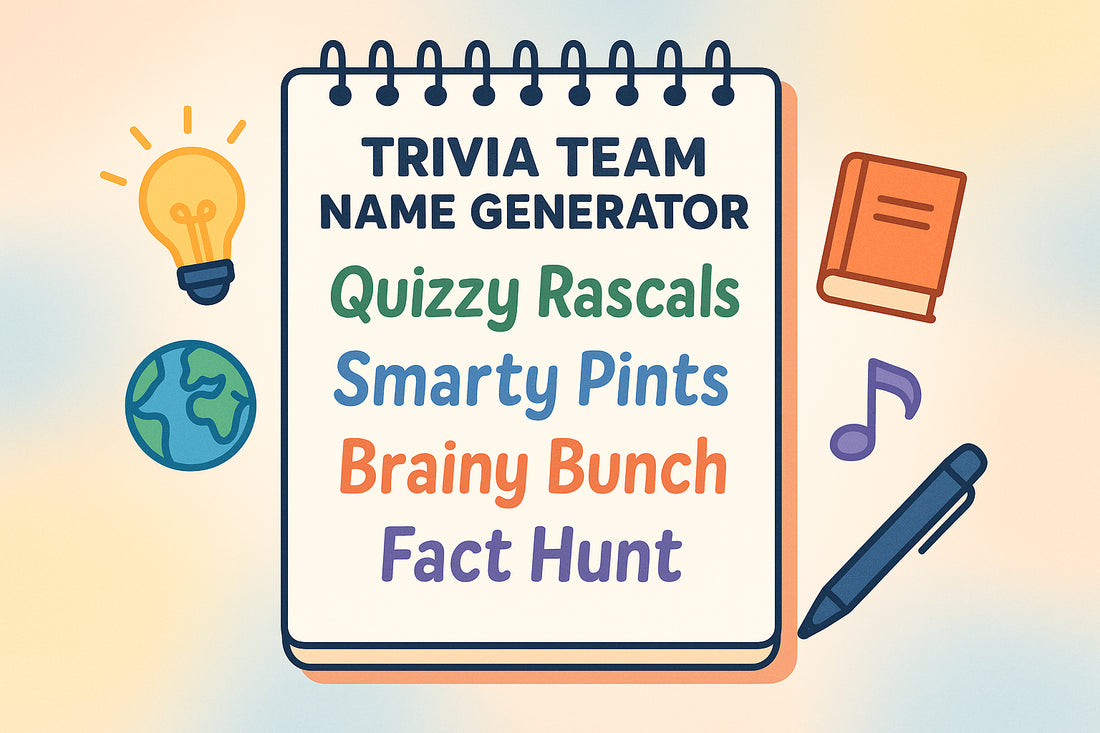 Trivia Team Name Generator Find the Best Name for Your Group