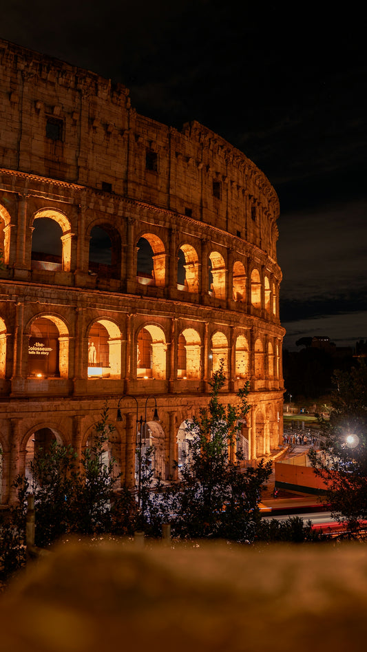A night view of the colossion in rome