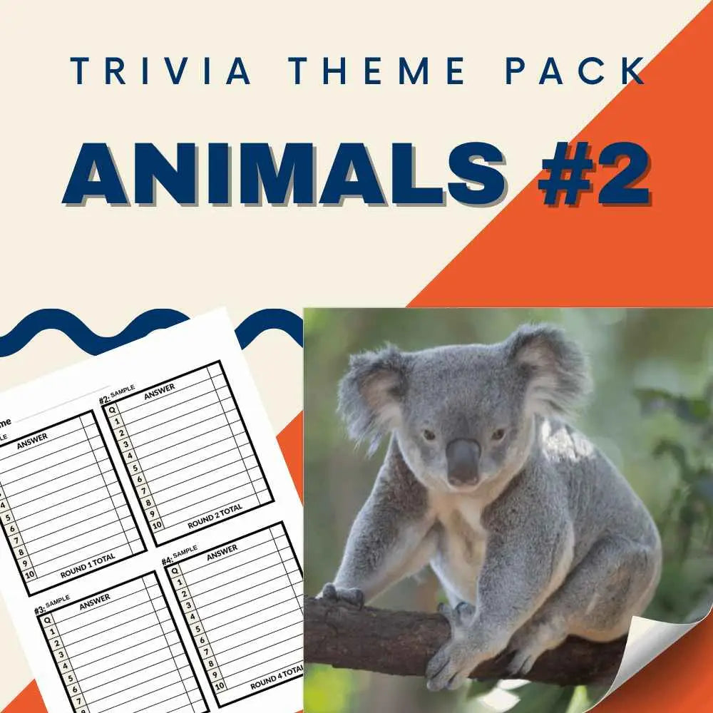 Animals #2 Trivia Night Theme Pack