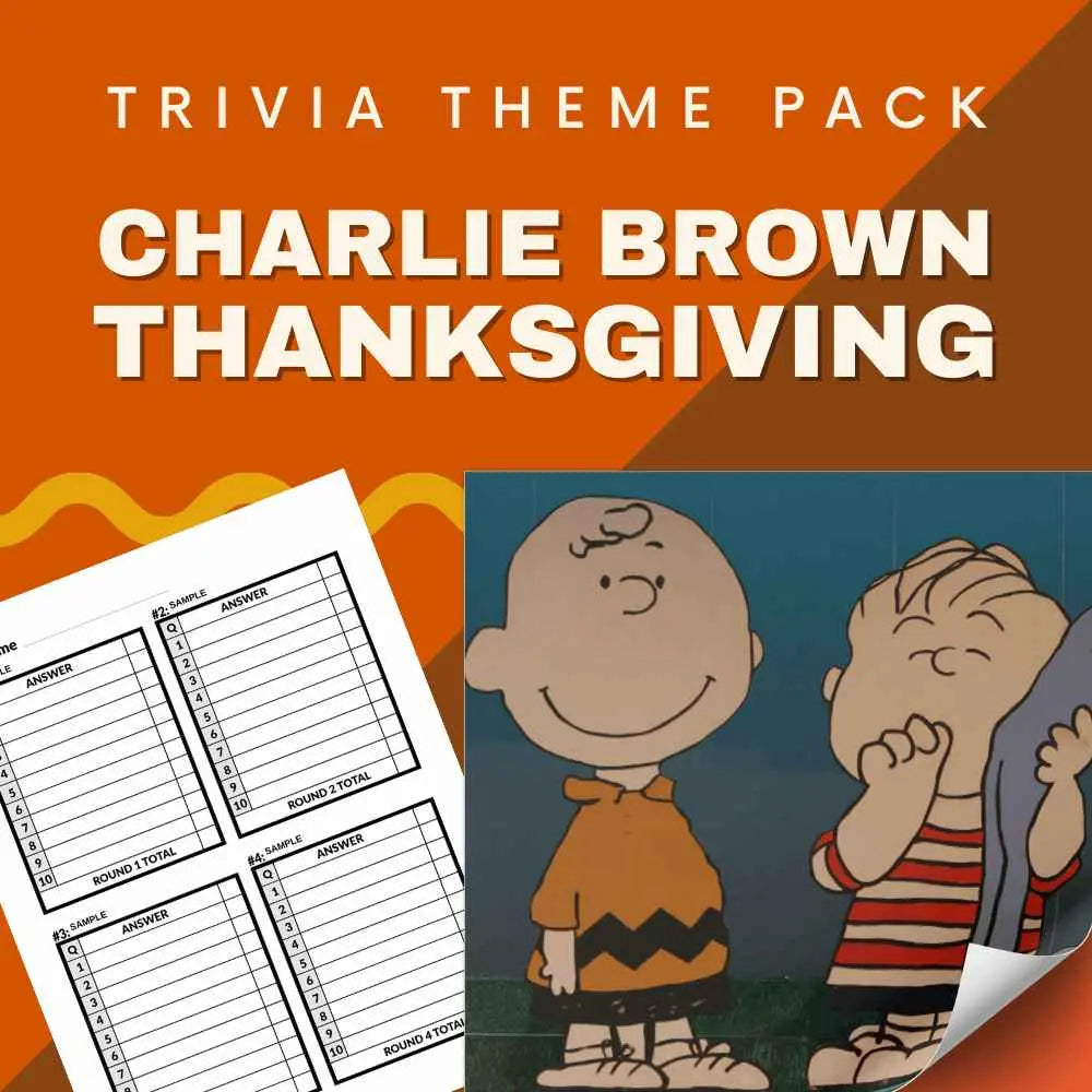 Charlie Brown Thanksgiving Trivia Night Theme Pack