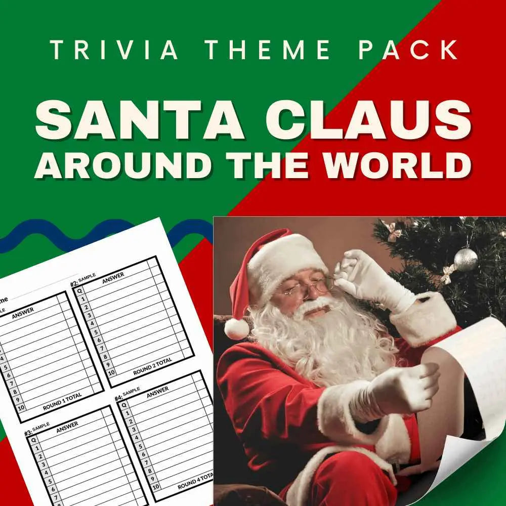 Santa Claus Around the World Trivia Night Theme Pack