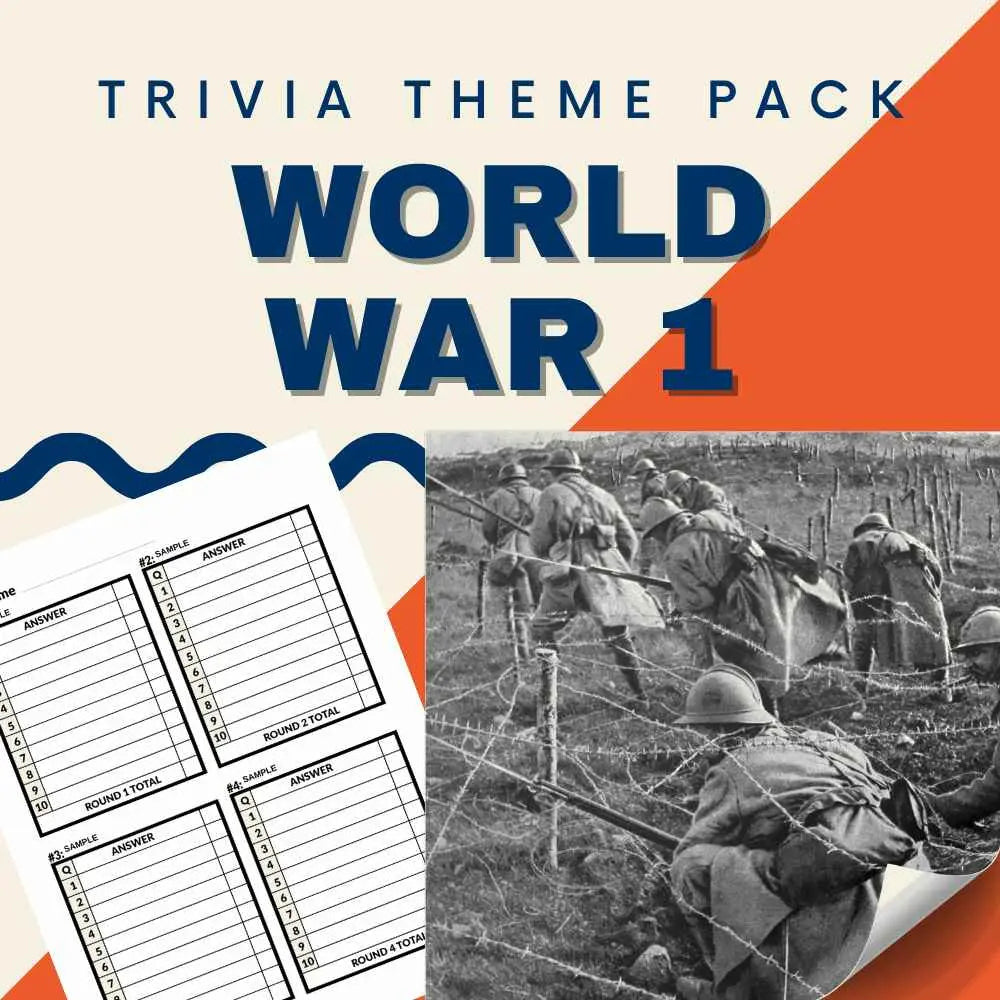 World War 1 Trivia Night Theme Pack