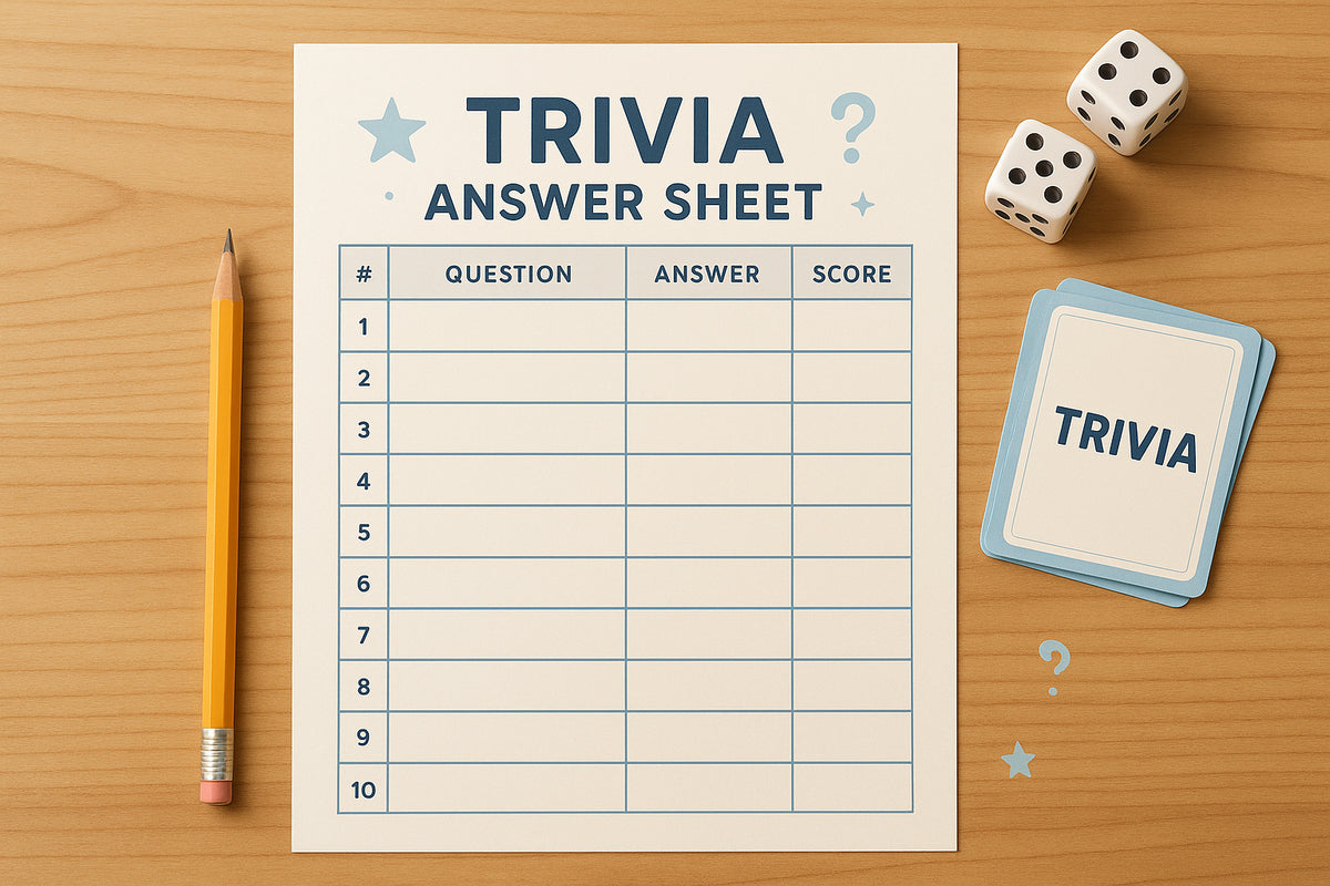 Trivia Score Card Trivia Answer Sheet Free Printable for Your Next Game Night – Cheap Trivia