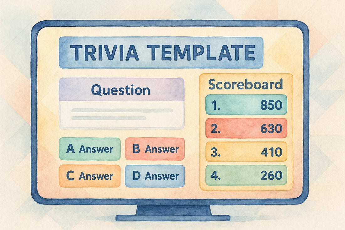 Trivia Set Ups Trivia Template The Best Customizable Trivia Game Layouts