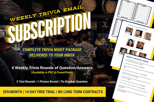 Trivia night as indoor group activity for adults at the bar