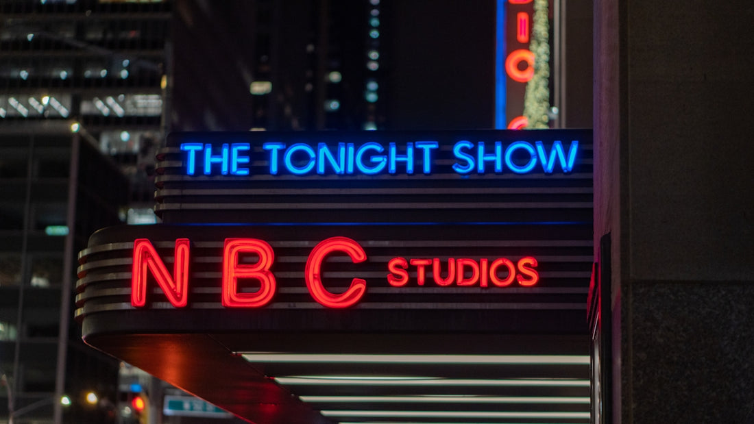 a neon sign that reads the tonight show nbc studios
