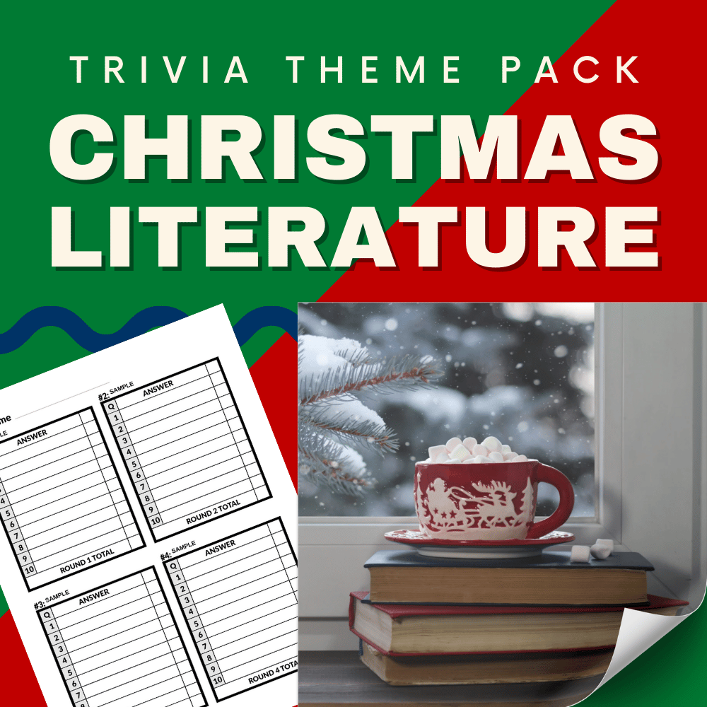 Christmas Literature Printable Trivia Questions and Answers for Pub Quiz.