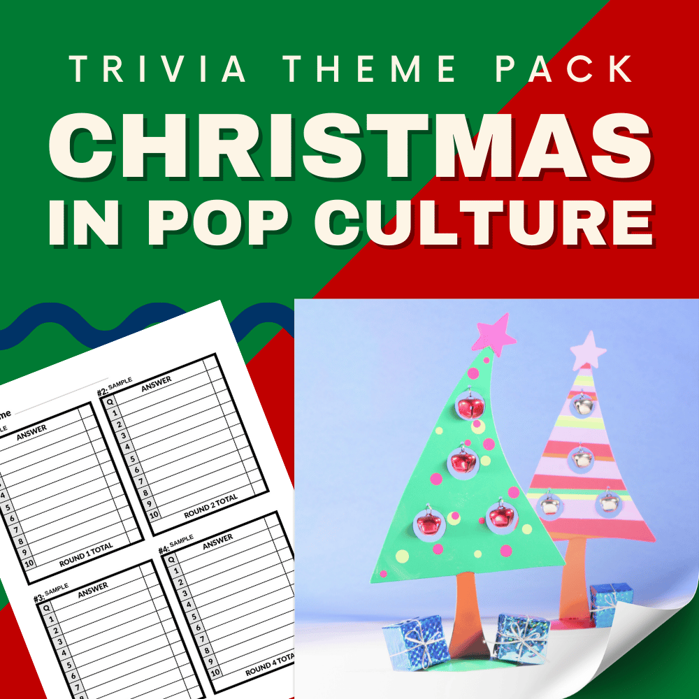 Christmas in Pop Culture Printable Trivia Questions and Answers for Pub Quiz.