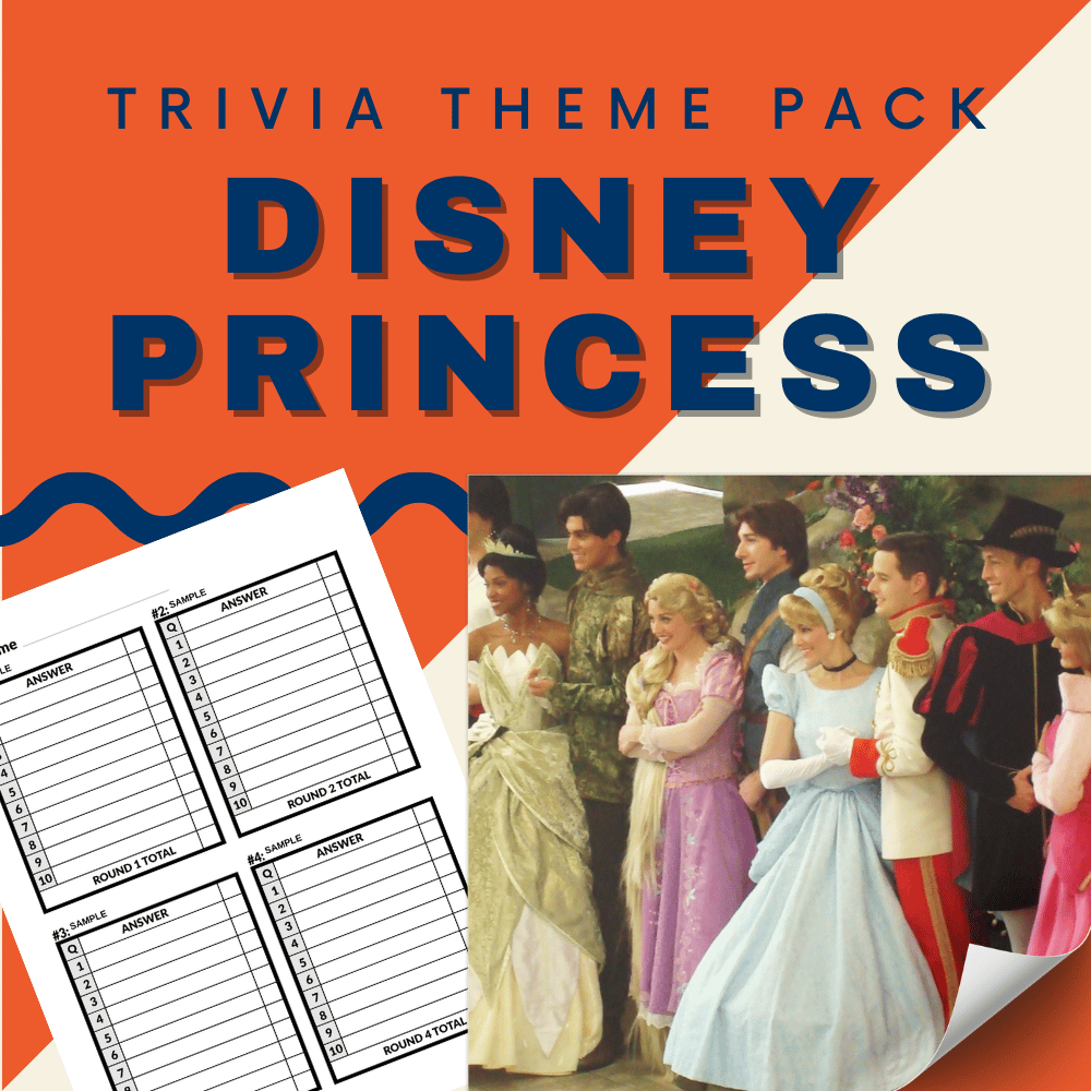 Cover of the Disney Trivia Night Bundle by Cheap Trivia, showcasing themed characters and answer sheets.