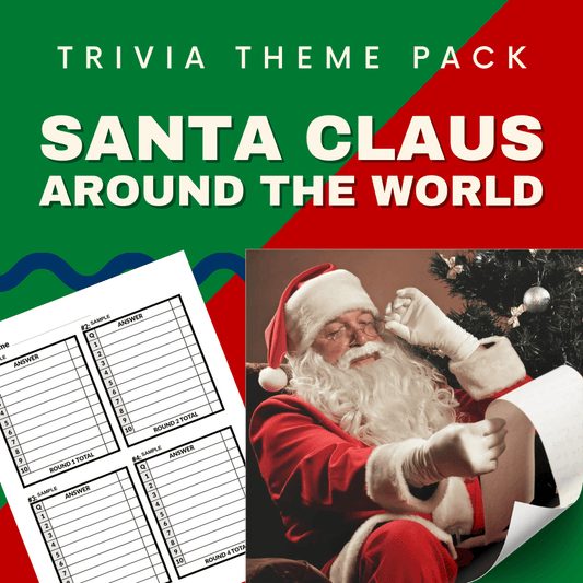 Santa Claus Around the World Printable Trivia Questions and Answers for Pub Quiz.