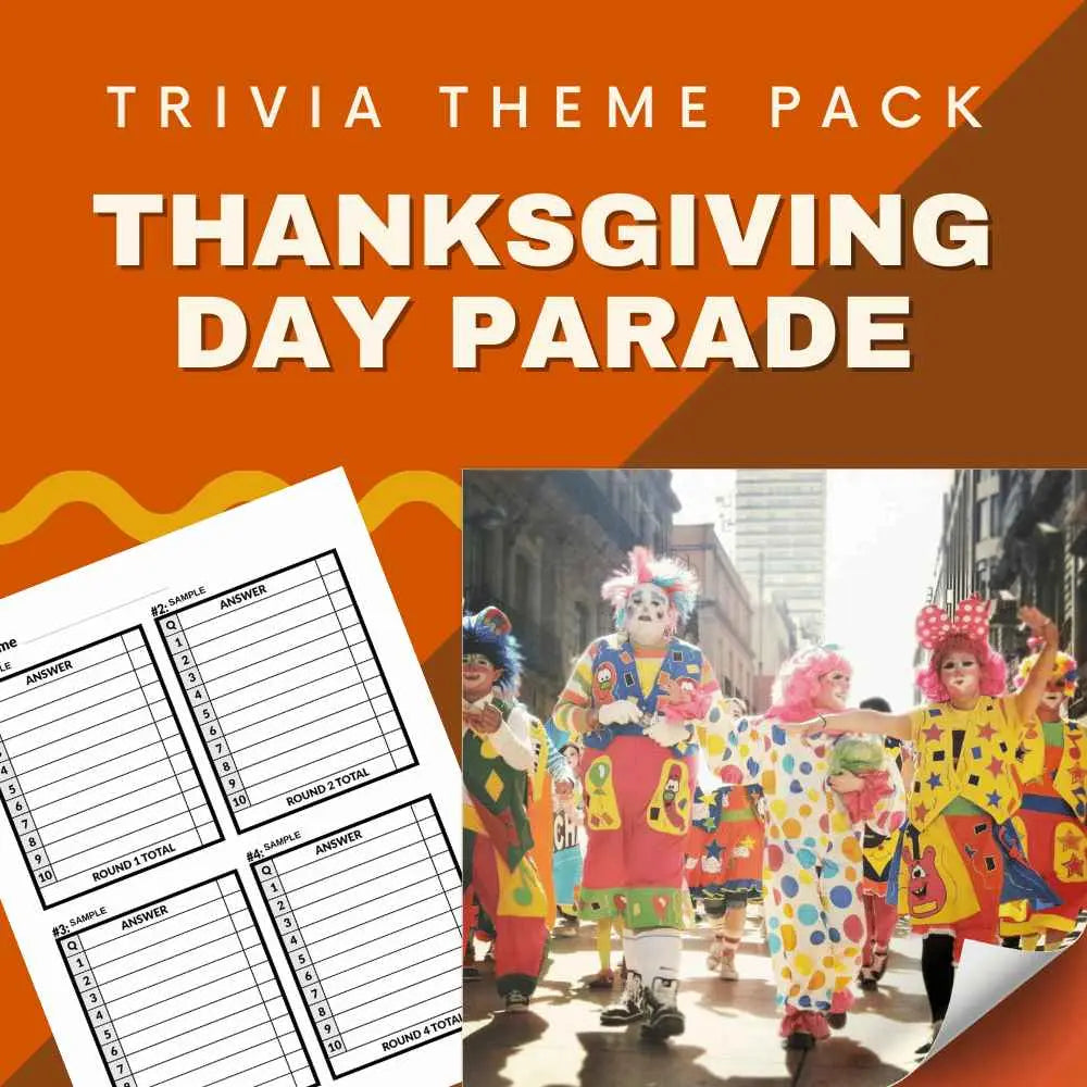 Thanksgiving Day Parade Trivia Night Theme Pack