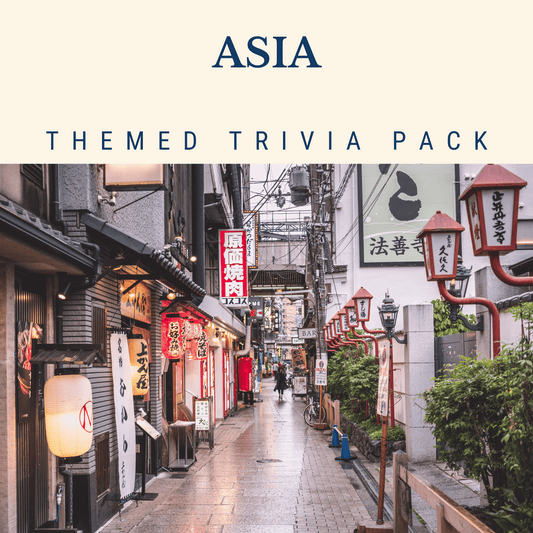 Asia Trivia Night Theme Pack – Engaging Trivia Game Covering Asia's Geography, Culture, and History