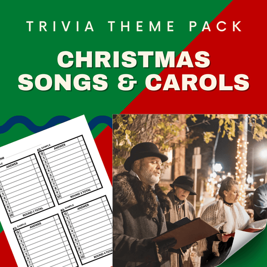 Christmas Songs and Carols Printable Trivia Questions and Answers for Pub Quiz.