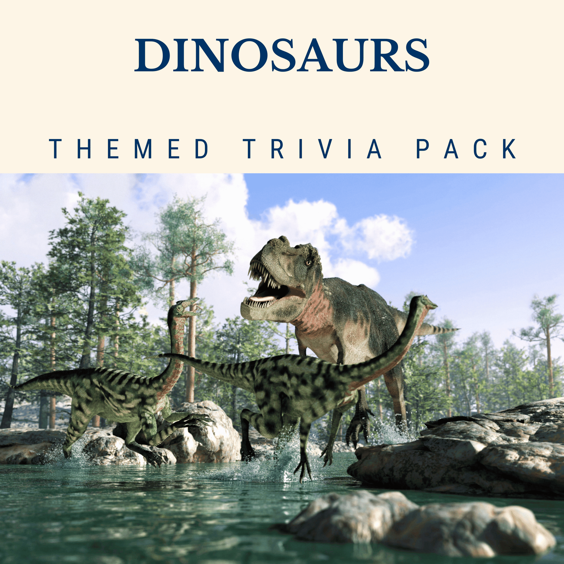 Dinosaurs Trivia Night Theme Pack – Engaging and Educational Prehistoric-Themed Trivia