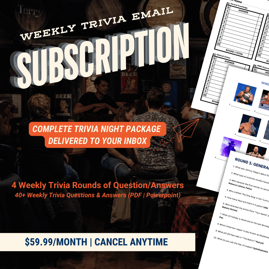 Weekly Trivia Subscription & Themed Trivia Packs | Cheap Trivia