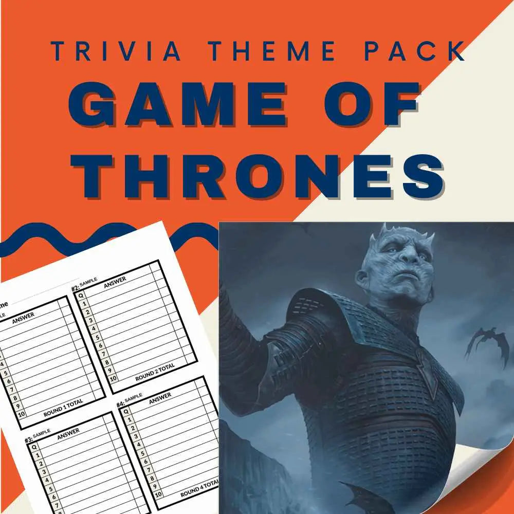 Game of Thrones Trivia Night Theme Pack