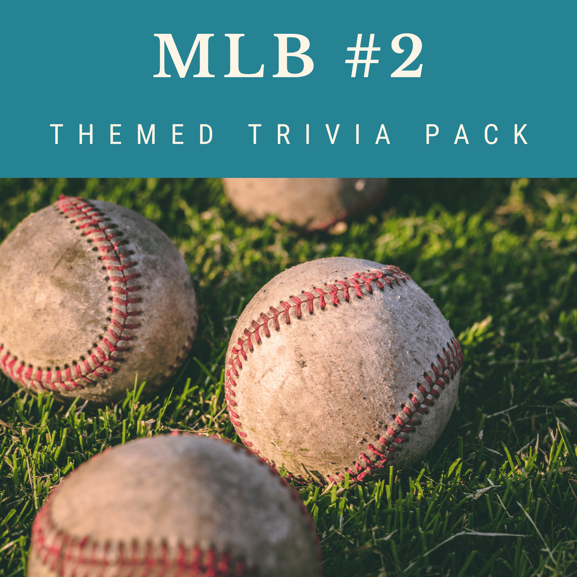 MLB #2 Trivia Night Theme Pack with engaging rounds, picture round, and bonus question.