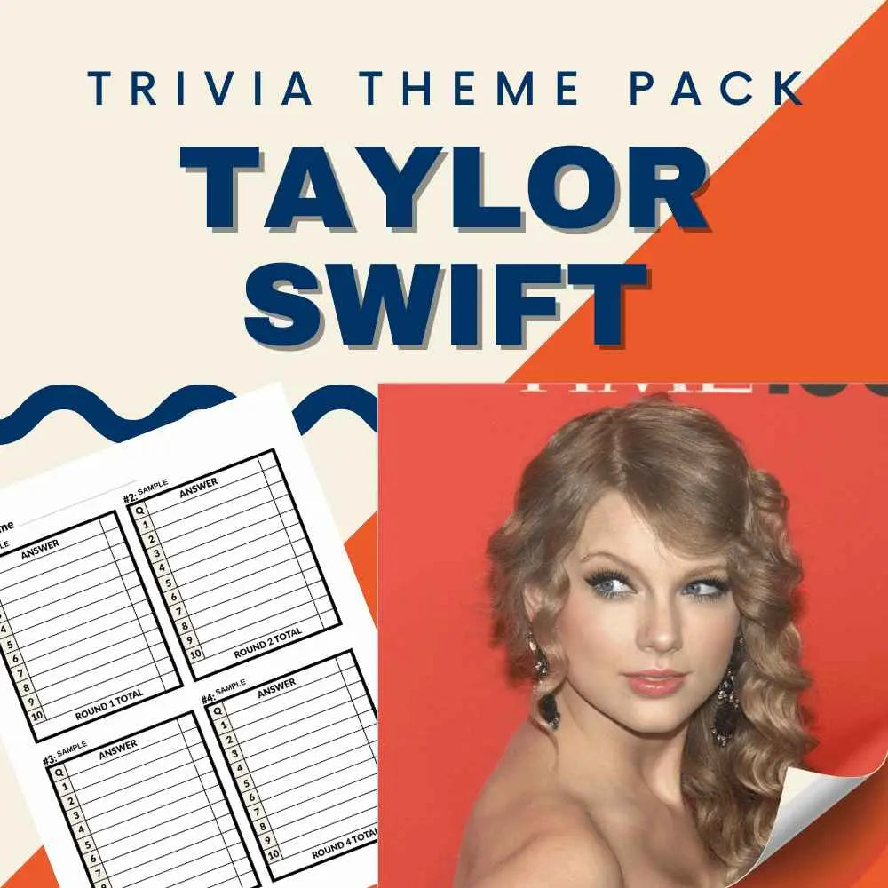 Taylor Swift Trivia Night Theme Pack