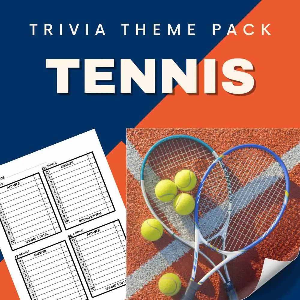 Tennis Trivia Night Theme Pack
