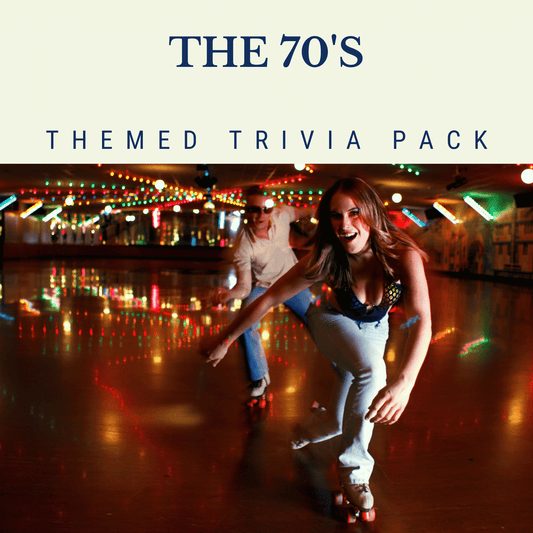 70s Trivia Night Theme Pack - Retro Pop Culture Game for Trivia Events