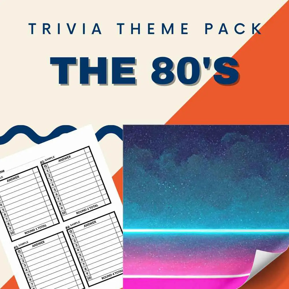 The 80's Trivia Night Theme Pack